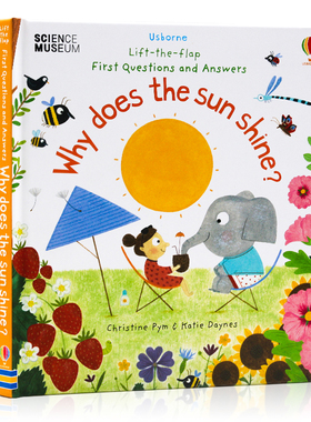 现货Usborne问与答翻翻书太阳为什么会发光Lift-the-flap first Questions and Answers Why Does the Sun Shine英文原版自然科普