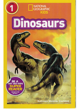 美国国家地理Level1恐龙英文原版绘本 National Geographic kids Dinosaurs 入门级儿童科普百科全彩版图画书初级动物系列分级阅读