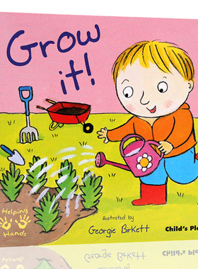 英文原版绘本 Helping Hands Grow it! 小帮手系列 成长 吴敏兰书单 child s play 出版 儿童启蒙图画故事书 亲子互动 平装 送音频