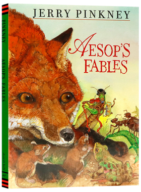 伊索寓言 英文原版 Aesop's Fables 睡前童话故事书 英语启蒙读物 亲子共读 精美彩色插图 凯迪克奖作者Jerry Pinkney 精装