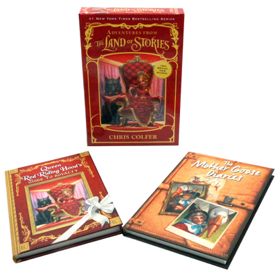 英文原版精装小说 Adventures from the Land of Stories 2册盒装 Chris Colfer 故事之地 鹅妈妈与小红帽皇后