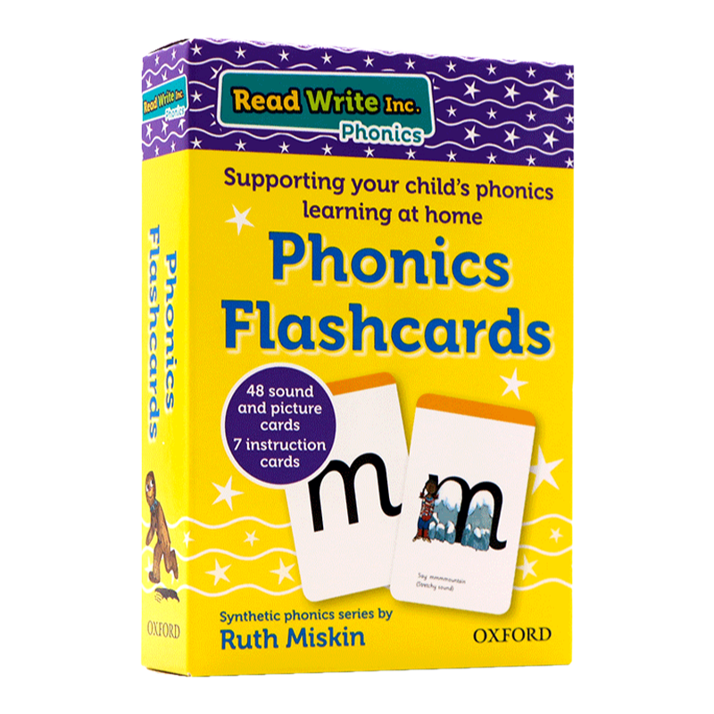 牛津自然拼读闪卡字母学习 英文原版 Read Write Inc Phonics Flashcards 3-6岁儿童英语早教启蒙 26字母高效英语配套字卡