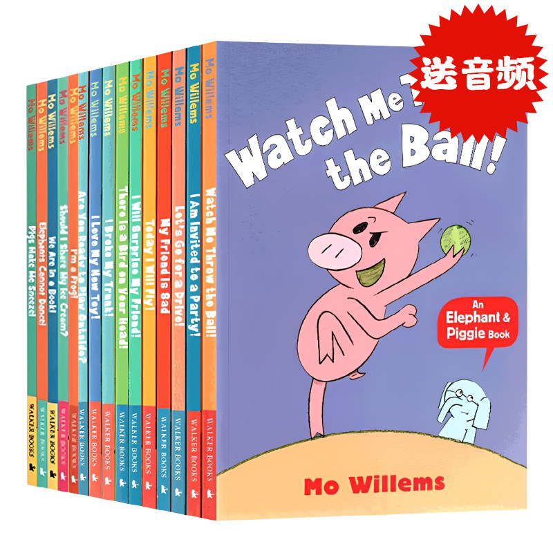 小猪小象15册套装 英文原版绘本 An Elephant and Piggie Book 儿童英语启蒙情商管理 情绪培养好习惯读物 吴敏兰书单 Mo Willems