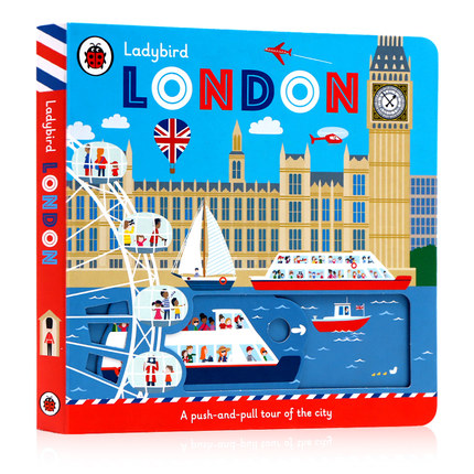 英文原版绘本 London a push-and-pull tour of the city 伦敦:一个推拉式的城市之旅 英语启蒙早教机关操作纸板书 Ladybird出品