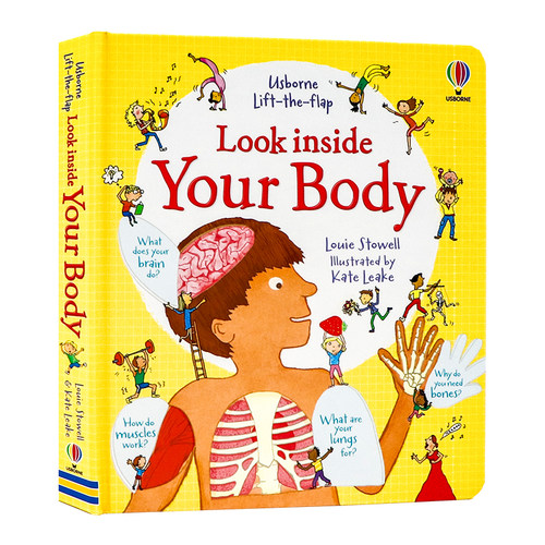 Usborne看里面系列 人体 Look inside Your Body 英文原版绘本 身体百科 精装纸板翻翻书 儿童英语启蒙图画书 尤斯伯恩科普