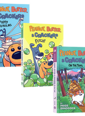 花生黄油和饼干系列3册 英文原版漫画 Peanut, Butter, and Crackers  Fetch/Puppy Problems/on the trail 儿童友谊故事图画书