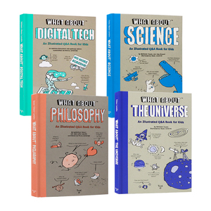 关于数字科技哲学科学宇宙4册 英文原版 What About Digital Tech Philosophy ScienceThe Universe儿童科普精装插图百科 7-12岁
