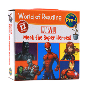 Marvel 漫威复仇者联盟分级阅读读物12册 Meet Reading World 英语启蒙 Level the Heroes Pre 英文原版 迪士尼 6岁 Super