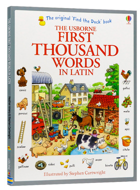 Usborne 拉丁语 1000个单词词汇 英文原版 Usborne First Thousand Words in Latin 主题单词书 全彩插图大开 生动有趣 词汇辅导