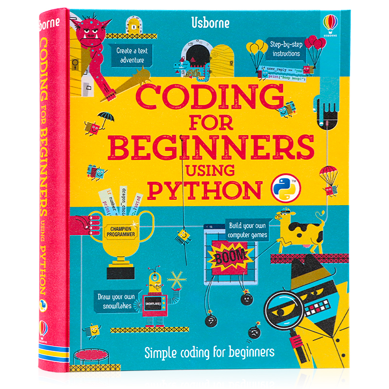 Usborne儿童Python编程入门 英文原版 Coding for Beginners Using Python 初学计算机编程语言 尤斯伯恩儿童计算机科普书籍精装