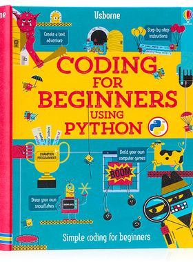 Usborne儿童Python编程入门 英文原版 Coding for Beginners Using Python 初学计算机编程语言 尤斯伯恩儿童计算机科普书籍精装