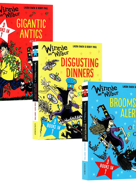 牛津精品读物 女巫温妮系列章节书 三故事合一 英文原版读物 Winnie and Wilbur Disgusting Dinners 吴敏兰书单温妮女巫魔法读物