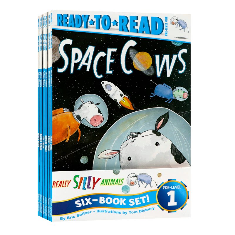 Ready-to-Read Pre-Level 1系列6册 搞怪动物启蒙读物超值合集6册 英文原版 Really Silly Animals Space Cows Party Pigs平装