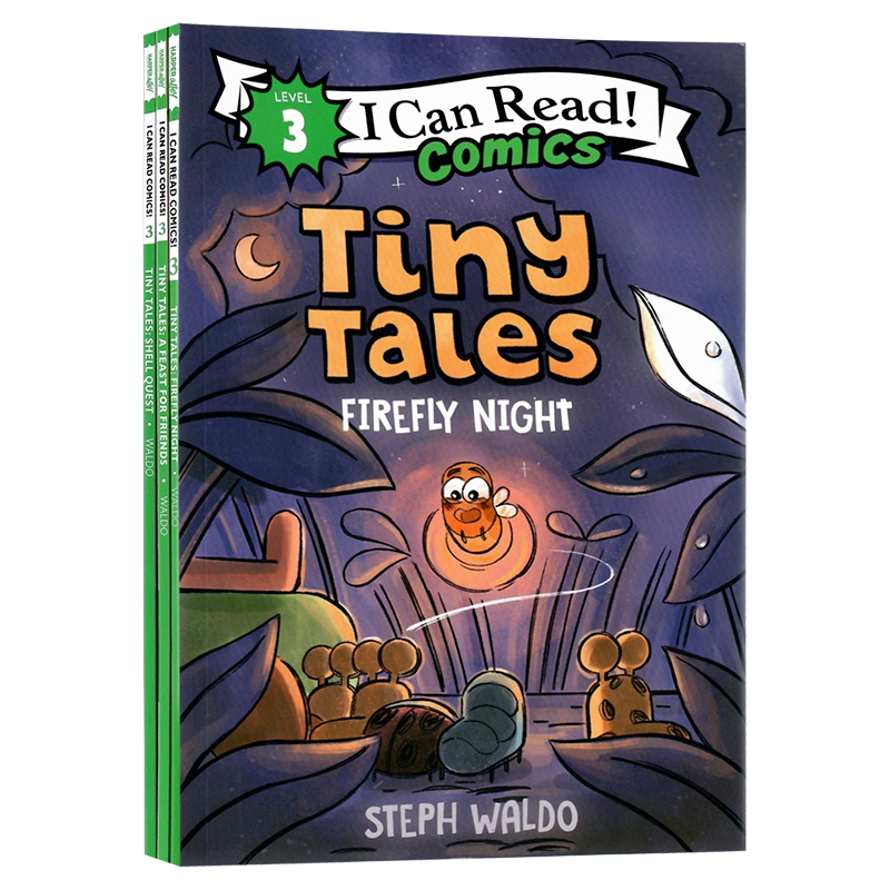 漫画小故事系列3册套装 英文原版 Tiny Tales  Shell Quest  i can read book 3阶分级阅读儿童漫画读物柯林斯出版 平装