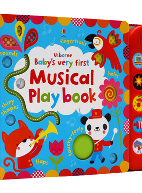 儿童触摸音乐游戏发声纸板翻翻书 英文原版绘本 Baby'S Very First Touchy Feely Musical Play Book闹闹有声书进口英语书籍