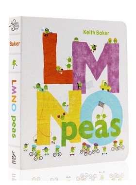 小豆子 纸板书 进口英文原版 LMNO Peas Board Book (Classic Board Books)  Little Simon 亲子互动英语睡前读物 Keith Baker