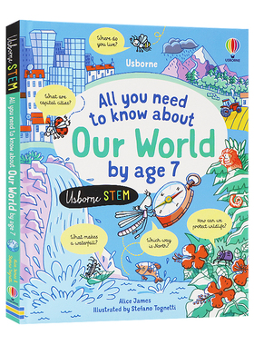 Usborne出品7岁之前你需要知道的关于我们的世界英文原版绘本All you need to know about Our World by Age7STEM知识科普读物