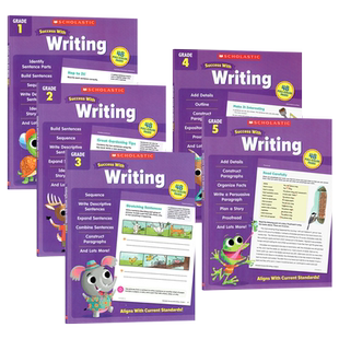 学乐成功系列12345年级写作练习册5册套装英文原版Scholastic Success with Writing小学生英语学习教材教辅 美国家庭教育书平装版