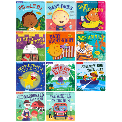 欧美经典童谣咬咬书11册英文原