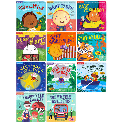 欧美经典童谣咬咬书11册英文原