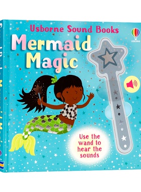 Usborne奇妙魔法棒发声书 美人鱼 英文原版绘本 Wand Books Mermaid Magic 儿童音乐启蒙 亲子早教趣味读物精装纸板感应发声音书
