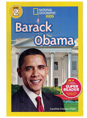 奥巴马政治家英文原版绘本 National Geographic Kids Level2:Barack Obama 国家地理分级阅读初阶儿童英语启蒙绘本人物传记