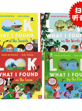 National Trust Look What I Found 英文原版 大自然动植物故事绘本4册 Woods森林 Farm农场 Seaside海边 River 自然生态科普绘本