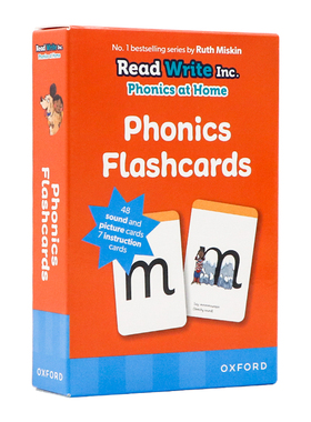 牛津自然拼读闪卡字母学习 英文原版 Read Write Inc Phonics Flashcards 3-6岁儿童英语早教启蒙 26字母高效英语配套字卡