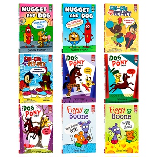 Ready-to-Read系列 齐齐学会读漫画 level 1-2 热狗和鸡块2册/费吉和布恩系列2册 英文原版 准备读英语分级阅读 level 1 平装绘本