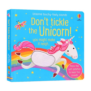 Don 繪本 低幼兒童英語啟蒙認知紙板洞洞觸摸發聲親子游戲玩具書 the Unicorn Tickle Usborne動物觸摸發聲書別逗獨角獸英文原版