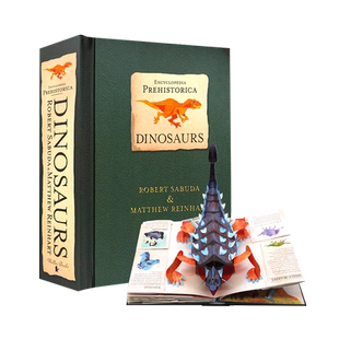 预售史前恐龙立体书英文原版 Encyclopedia Prehistorica Dinosaurs The Definitive Pop-Up 儿童百科3D手工折叠书 Robert Sabuda