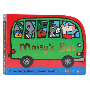 Maisy Cousins 纸板书 启蒙 小鼠波波 Bus 交通工具 低幼儿童 作者 Lucy 纸板造型 异行玩具书 亲子互动书 绘本 英文原版