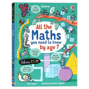Usborne 7岁之前你需要知道的数学知识 英文原版 All the Maths You Need to Know by Age 7 儿童早教读物精装本数学学习技巧