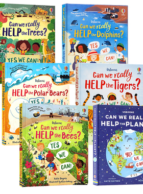 帮助大自然动植物系列儿童绘本6册合集英文原版  Usborne Can we really help the Polar Bears trees dolphins 儿童科普绘本读物