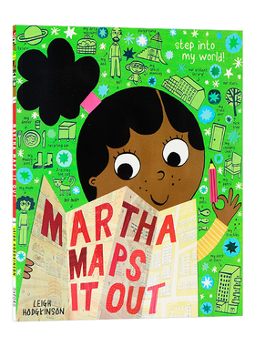 玛莎把它画出来了 英文原版 MARTHA MAPS IT OUT 儿童艺术启蒙图画书 青少年英文绘本读物 进口原版书籍