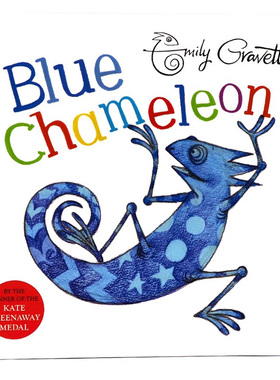 蓝色变色龙 英文原版绘本Blue Chameleon 友谊交友绘本获奖名家Emily Gravett埃米莉格雷维特 儿童英语启蒙认知图画故事书平装大开