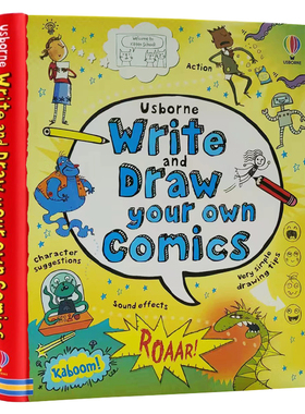 Usborne出品 英文原版绘本创作属于自己的漫画Write and Draw your own Comics 6-8岁儿童趣味艺术启蒙图画书 早教互动游戏书