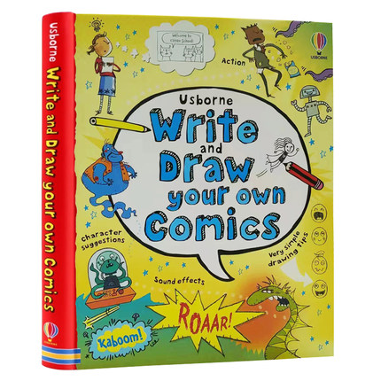 Usborne出品 英文原版绘本创作属于自己的漫画Write and Draw your own Comics 6-8岁儿童趣味艺术启蒙图画书 早教互动游戏书