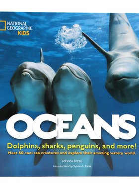 美国国家地理 海洋动物 英文原版绘本 National Geographic Kids Oceans Dolphins sharks penguins 全彩精装大开科普读物