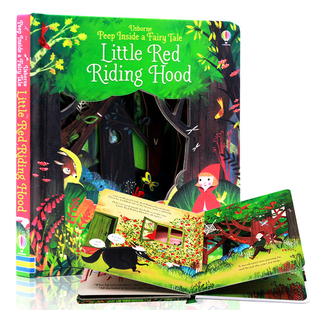 Fairy 洞洞书 Hood Tale Inside Usborne 英文原版 经典 绘本 偷偷看里面童话系列 故事图画书 Little 小红帽 Red Peep Riding
