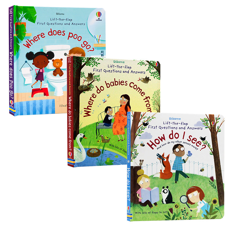 Usborne问与答系列翻翻书3册