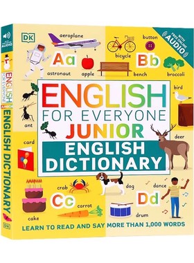 DK人人学英语初级英语词典儿童 Englis For Everyone Junior English Dictionary 插图图书 儿童英语学习 进口正版书籍