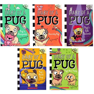 学乐大树系列Branches Diary 学乐出版 Scholastic 英语全彩桥梁章节书图画故事书 Pug 英文原版 哈巴狗日记5册套装