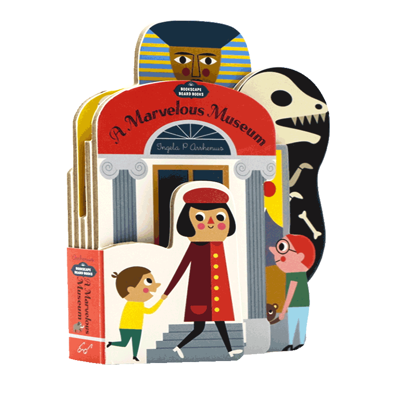 奇妙博物馆 英文原版 Bookscape Board Books A Marvelous Museum 儿童英语启蒙造型纸板书 亲子互动异形游戏玩具书 Chronicle出品