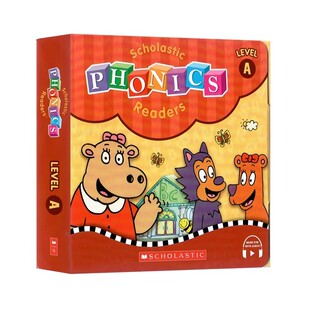 学乐自然拼读A级英文原版绘本 Scholastic Phonics Readers A 儿童自然拼读学习套盒适合初学者含12本书附官方音频扫码听读