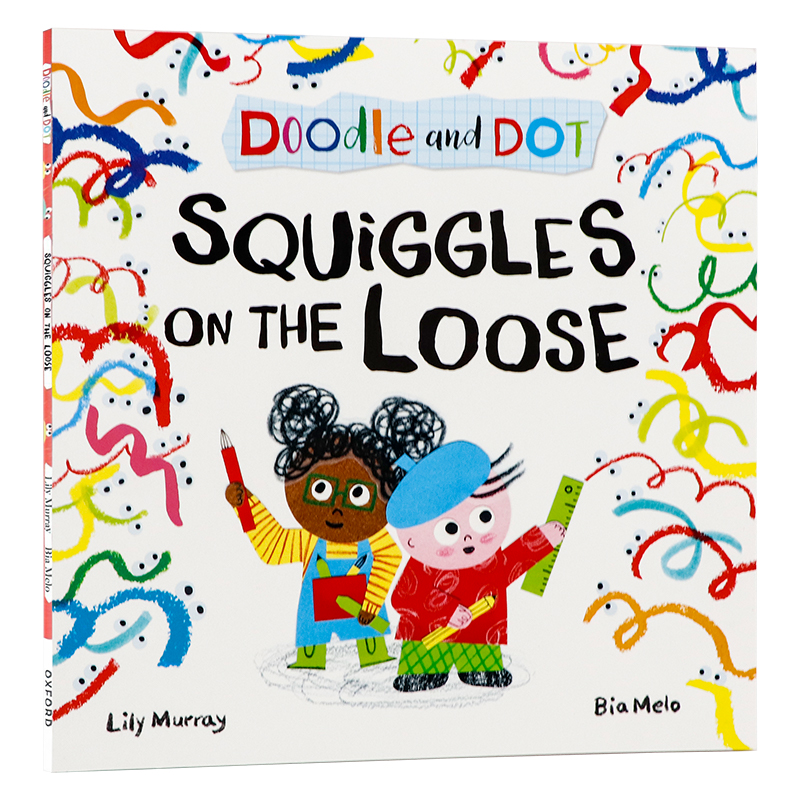 牛津精品绘本 涂涂和点点松散的涂鸦英文原版 Doodle and Dot: Squiggles on the Loose 儿童几何思维训练 形状认知图画书平装大开