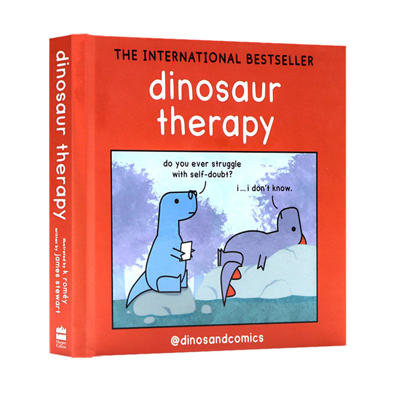 英文原版 Dinosaur Therapy 恐龙心理治疗 精装 全彩漫画绘本 解决心理健康问题  儿童趣味益智漫画书 动物主题 james Stewart
