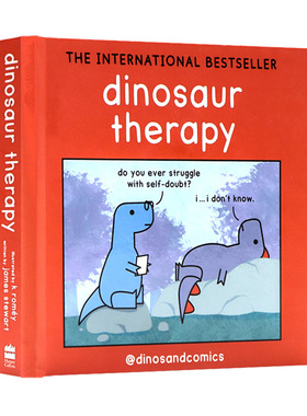 英文原版 Dinosaur Therapy 恐龙心理治疗 精装 全彩漫画绘本 解决心理健康问题  儿童趣味益智漫画书 动物主题 james Stewart