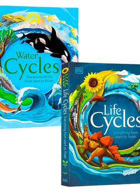 DK少儿百科 生命周期 水循环2册 英文原版 Life Cycles: Everything from Start to Finish 从事物开始到完成过程 水知识图解指南