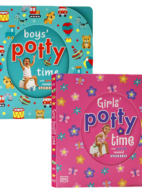 现货DK儿童书系列 男孩子上厕所时间 Boys' Potty Time 英文原版绘本宝宝行为习惯养成轻松学会生活好习惯英语启蒙含奖励小贴纸